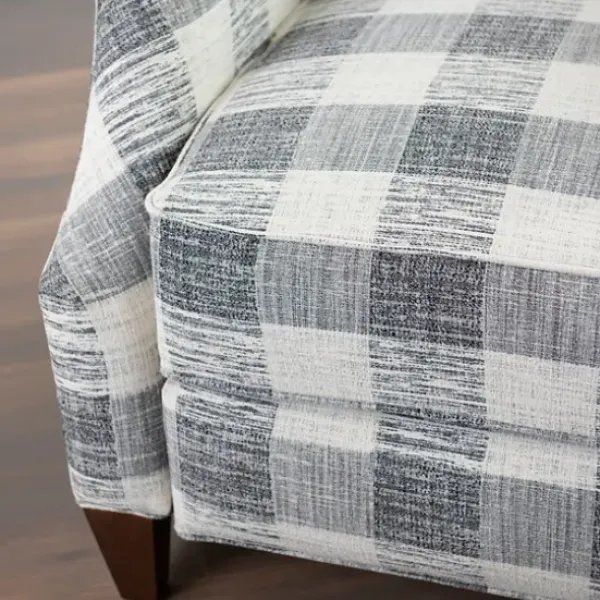 Accent Chairs-Kirkland's Home And White Buffalo Check Recliner Gray