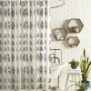 Shower Curtains-Kirkland's Home And White Button Accent Linen Shower Curtain Blue