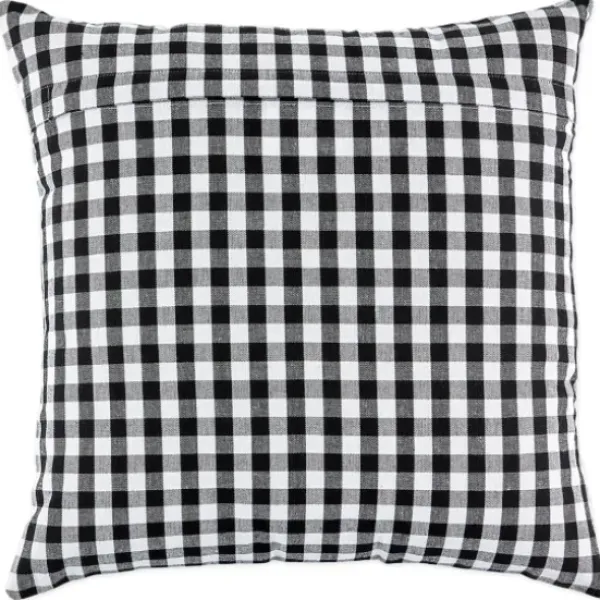 Pillows-Kirkland's Home And White Gingham Pillow Covers, Set Of 4 Black