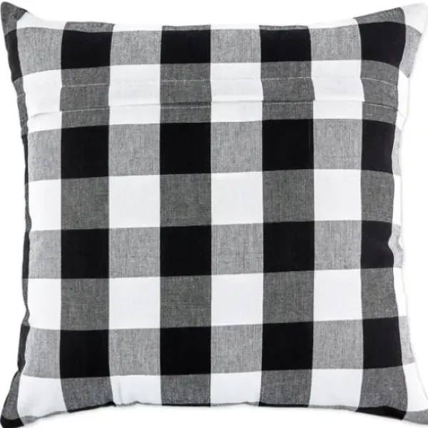 Pillows-Kirkland's Home And White Gingham Pillow Covers, Set Of 4 Black