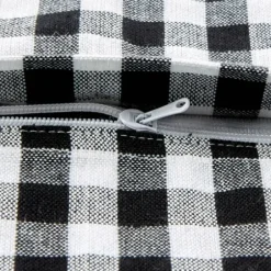 Pillows-Kirkland's Home And White Gingham Pillow Covers, Set Of 4 Black