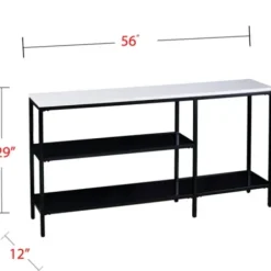 Console Tables-Kirkland's Home And White Multi-Level Console Table Black