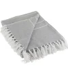 Blankets & Throws-Kirkland's Home And White Thin Stripe Throw Gray