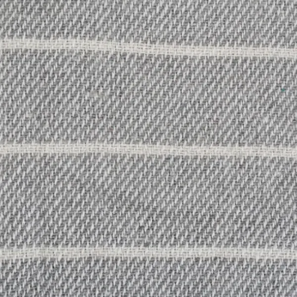 Blankets & Throws-Kirkland's Home And White Thin Stripe Throw Gray