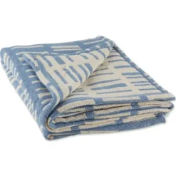 Blankets & Throws-Kirkland's Home And White Urban Throw Blue