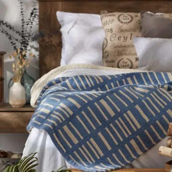 Blankets & Throws-Kirkland's Home And White Urban Throw Blue