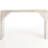 Console Tables-Kirkland's Home Anna Washed Wood Console Table White