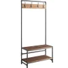 Entryway Furniture-Kirkland's Home Annalee Industrial Metal And Wood Hall Tree