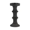 Candle Holders-Kirkland's Home Antique Beaded Column Candle Holder, 11 In. Black