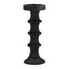 Candle Holders-Kirkland's Home Antique Beaded Column Candle Holder, 13 In. Black