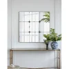 Decorative Mirrors-Kirkland's Home Antique Black Floral Panel Square Mirror