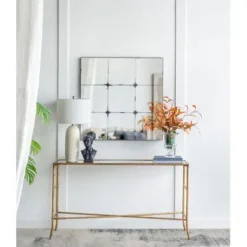 Decorative Mirrors-Kirkland's Home Antique Black Floral Panel Square Mirror