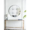Decorative Mirrors-Kirkland's Home Antique Black Floral Panel Round Mirror