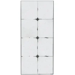 Decorative Mirrors-Kirkland's Home Antique Black Floral Panel Rectangle Mirror