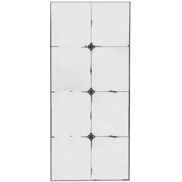 Decorative Mirrors-Kirkland's Home Antique Black Floral Panel Rectangle Mirror