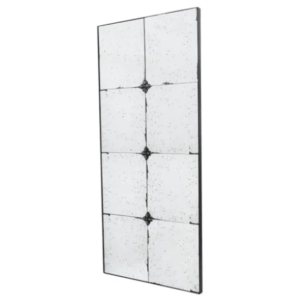 Decorative Mirrors-Kirkland's Home Antique Black Floral Panel Rectangle Mirror