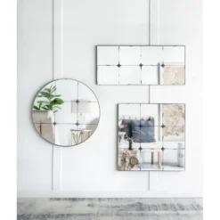 Decorative Mirrors-Kirkland's Home Antique Black Floral Panel Rectangle Mirror