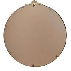 Decorative Mirrors-Kirkland's Home Antique Brass Metal Ornate Round Mirror