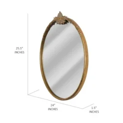 Decorative Mirrors-Kirkland's Home Antique Brass Metal Ornate Round Mirror