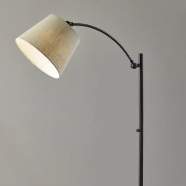 Floor Lamps-Kirkland's Home Antique Bronze Adjustable Arm Floor Lamp Brown