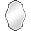 Decorative Mirrors-Kirkland's Home Antique Bronze And Silver Curved Wooden Mirror