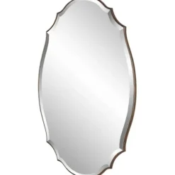 Decorative Mirrors-Kirkland's Home Antique Bronze Curved Wall Mirror