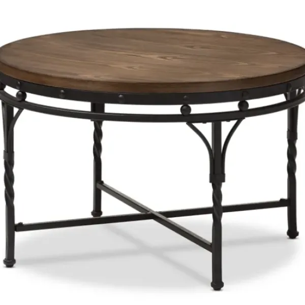 Coffee Tables-Kirkland's Home Antique Bronze Round Coffee Table