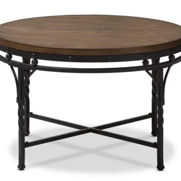 Coffee Tables-Kirkland's Home Antique Bronze Round Coffee Table