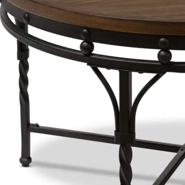 Coffee Tables-Kirkland's Home Antique Bronze Round Coffee Table