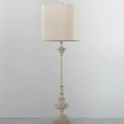 Buffet Lamps-Kirkland's Home Antique Cream Buffet Lamp Ivory