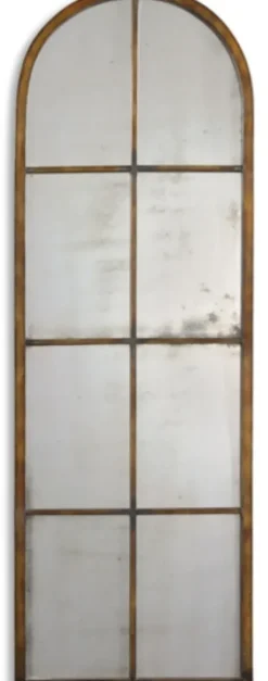 Decorative Mirrors-Kirkland's Home Antique Gold Arched Metal Mirror