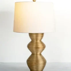 Table Lamps-Kirkland's Home Antique Gold Mccollom Table Lamp Ivory
