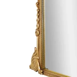 Decorative Mirrors-Kirkland's Home Antique Gold Metal Baroque Arch Wall Mirror