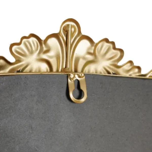 Decorative Mirrors-Kirkland's Home Antique Gold Metal Baroque Arch Wall Mirror