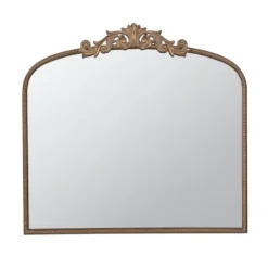 Decorative Mirrors-Kirkland's Home Antique Gold Studded Floral Scroll Mirror