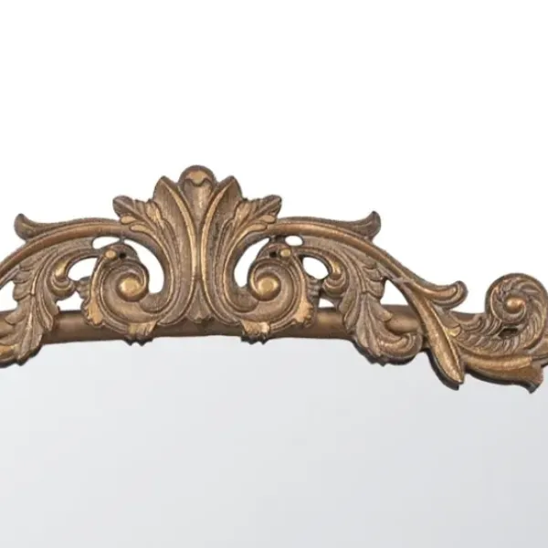 Decorative Mirrors-Kirkland's Home Antique Gold Studded Floral Scroll Mirror