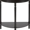 Console Tables-Kirkland's Home Antique Half Round Console Table Black
