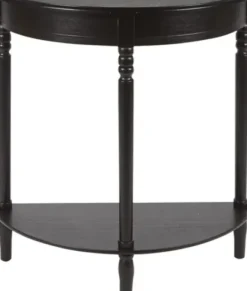 Console Tables-Kirkland's Home Antique Half Round Console Table Black