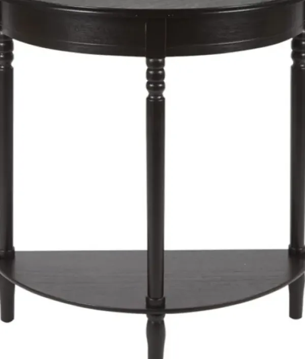 Console Tables-Kirkland's Home Antique Half Round Console Table Black