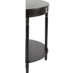 Console Tables-Kirkland's Home Antique Half Round Console Table Black