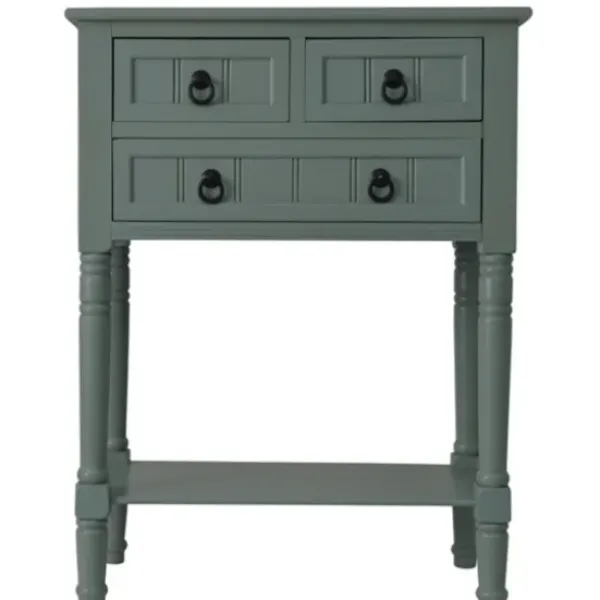 Console Tables-Kirkland's Home Antique Ice 3-Drawer Console Table Blue