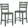Bar Stools & Counter Height Stools-Kirkland's Home Antique Ladder Counter Stools, Set Of 2 Green