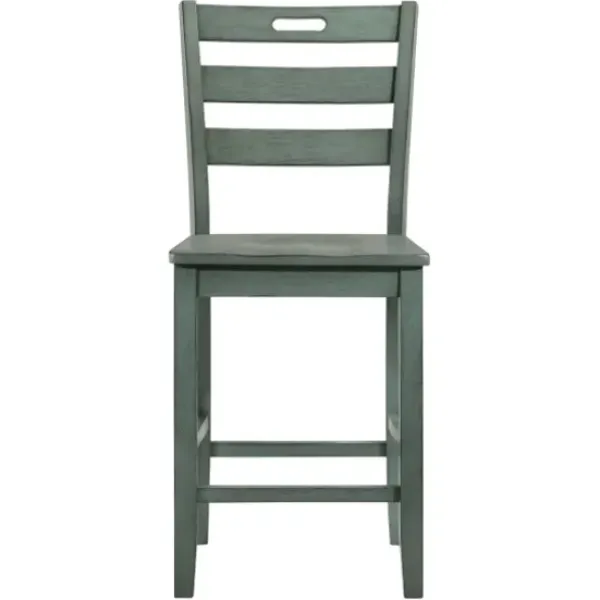 Bar Stools & Counter Height Stools-Kirkland's Home Antique Ladder Counter Stools, Set Of 2 Green