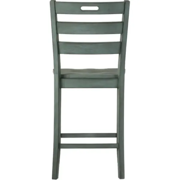 Bar Stools & Counter Height Stools-Kirkland's Home Antique Ladder Counter Stools, Set Of 2 Green