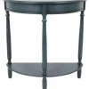 Console Tables-Kirkland's Home Antique Navy Half Round Console Table Blue