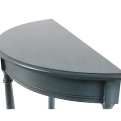 Console Tables-Kirkland's Home Antique Navy Half Round Console Table Blue