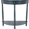 Console Tables-Kirkland's Home Antique Navy Half Round Console Table Blue
