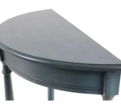 Console Tables-Kirkland's Home Antique Navy Half Round Console Table Blue