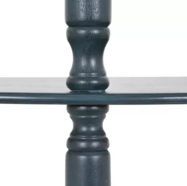 Console Tables-Kirkland's Home Antique Navy Half Round Console Table Blue