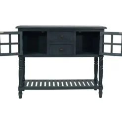 Console Tables-Kirkland's Home Antique Navy Windowpane Buffet Console Table Blue